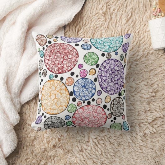 Zentangle circles pattern クッション (ブランケット)