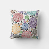 Zentangle circles pattern クッション (正面)