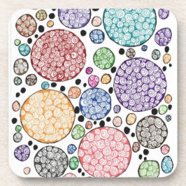 Zentangle circles pattern コースター