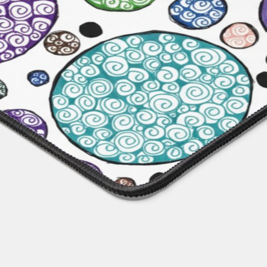 Zentangle circles pattern デスクマット (コーナー)