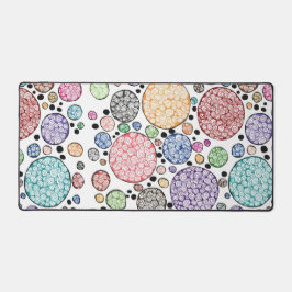 Zentangle circles pattern デスクマット