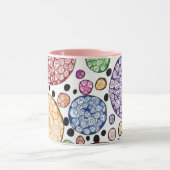 Zentangle circles pattern マグカップ (中央)