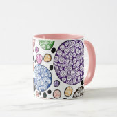 Zentangle circles pattern マグカップ (正面右)