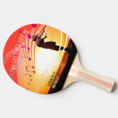 Zeph 3:17わたしの神は私の上で赤い声で歌パーソナライズされたう 卓球ラケット (横)