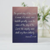 Zephaniah 1:14 KJV聖書聖なる書物、 経典Pic Greeting カード (スタンド正面)