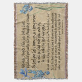 Zephaniah 3の子牛皮紙の原稿聖なる書物、経典の投球 スローブランケット (正面縦)