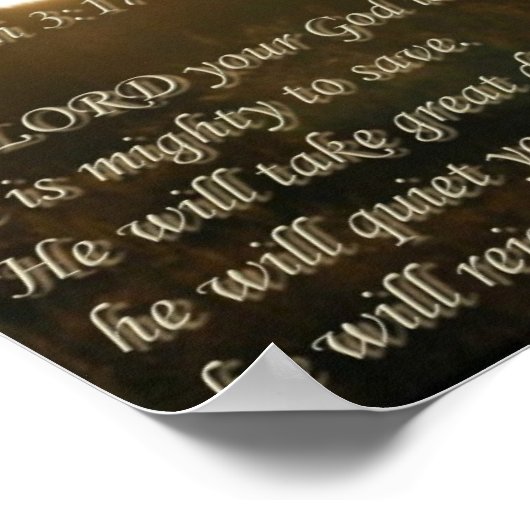 Zephaniah 3:17 ポスター (角)