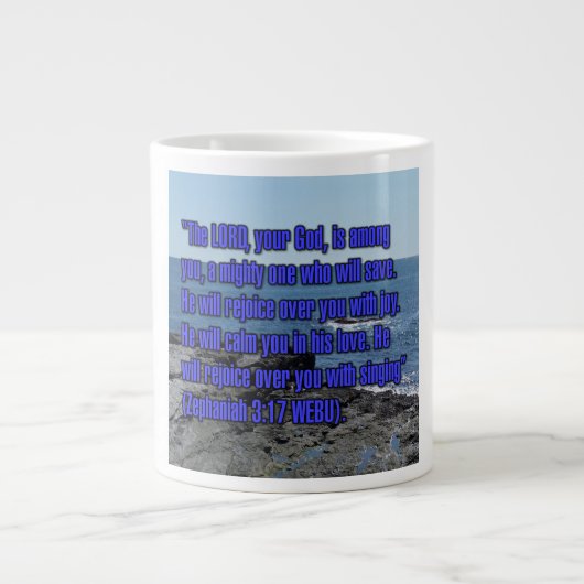 Zephaniah 3:17 WEBU Mug ジャンボコーヒーマグカップ (正面)