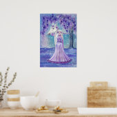 Zephyr unicornとfairy art By Renee Lavoie ポスター (キッチン)