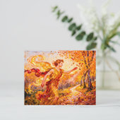 Zephyros God of the Western Wind from Greek Mythol ポストカード (スタンド正面)