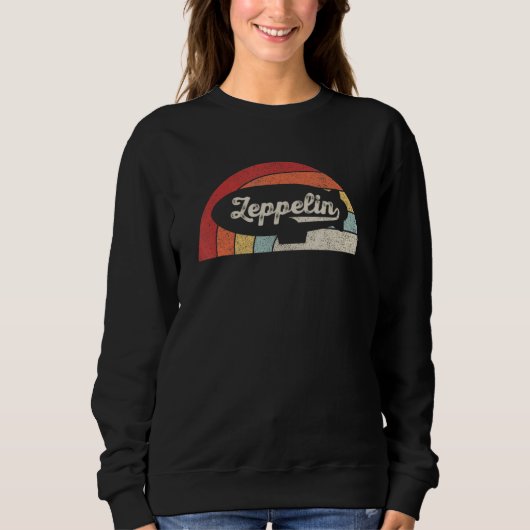 Zeppelin Vintage Retro Zeppelin Shirt Dirigible Ai スウェットシャツ (正面)