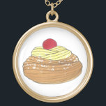 ZEPPOLE揚イタリアンげ生地ペストリーベーカリーグルメ ゴールドプレートネックレス<br><div class="desc">深い揚げ生地の玉ゼッポラ（別名ゼッポラ、別名ブレンジ、フリッテッレ、クリスペリ）のオリジナルマーカーイラストレーションを特色とし、カスタードと粉砂糖をトッピング。セント伝統的・ジョセフの日の通りフェスティバルデザートとクラシックのレストランやリトルイタリアンイタリアベーカリーのトリートメント！この食イタリアン品イラストレーションは他の製品でも販売されている。あなたは何を探しているか分からない？カスタマイ救済ズが必要な場合連絡お前のために何かデザインを持って。</div>