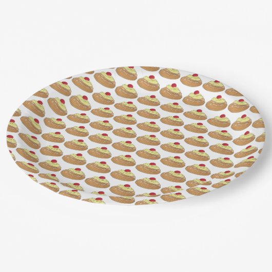 ZEPPOLE揚イタリアンげ生地ペストリーベーカリーグルメ ペーパープレート (アングル)