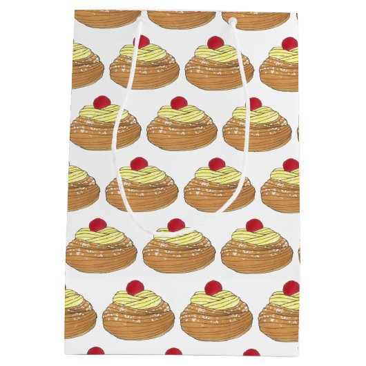 ZEPPOLE揚イタリアンげ生地ペストリーベーカリーグルメ ミディアムペーパーバッグ (裏面)