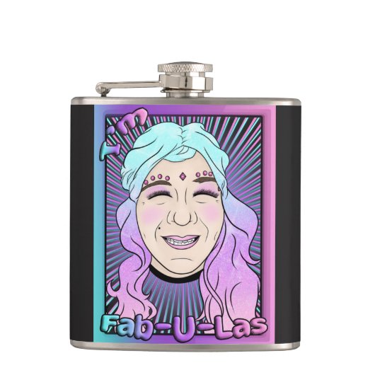 Zer0のFab-U-Lasビニールフラスコ包まれたク フラスク (正面)