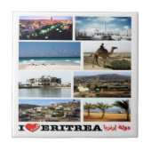 zER013 ERITREA, I Love,モザイク,アフリカ,冷蔵庫 タイル (正面)