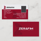 Zerafimの標準的な2味方された名刺(w/Photo) 名刺 (正面/裏面)