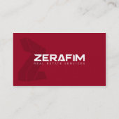 Zerafimの標準的な2味方された名刺(w/Photo) 名刺 (裏面)