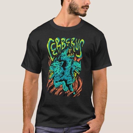 Zerberus Helldog Greece Myths Cerberus Tシャツ (正面)