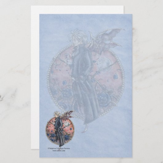 Zerickのゴシック様式文房具 便箋 (正面/裏面)