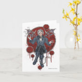 Zerick Gothic王のメッセージカード カード (黄色い花)