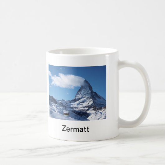 Zermattのスイス連邦共和国のマグ コーヒーマグカップ (右)