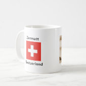 Zermattの記念品のマグ コーヒーマグカップ (正面左)