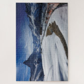 ZermattのGornergrat鉄道の列車そしてマッターホルン ジグソーパズル (縦)