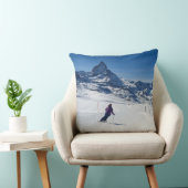 ZermattのMt.マッターホルンとスキーをします、スイス連邦共和国 クッション (椅子)