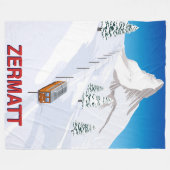 Zermatt フリースブランケット (正面(横))