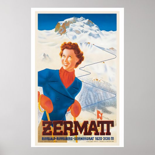 Zermatt Riffelalp Riffelberg Gornergrat ポスター (正面)