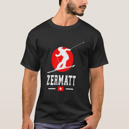 Zermatt Ski Resort Alps Swiss Mountains Switzerlan Tシャツ (正面)