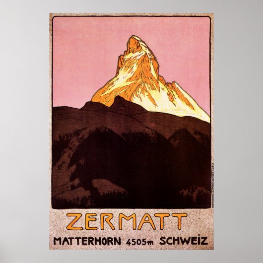 Zermatt Switzerland ポスター (正面)