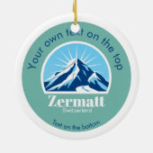 Zermatt Switzerland Christmas Ornament セラミックオーナメント (裏面)