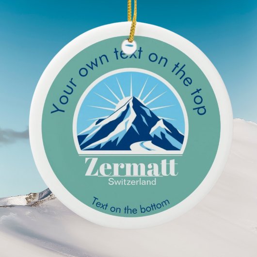 Zermatt Switzerland Christmas Ornament セラミックオーナメント