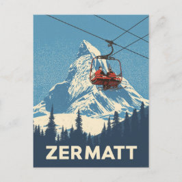 Zermatt Switzerland Ski Travel ポストカード