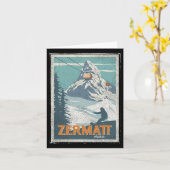 Zermatt Switzerland Winter Skiing Snowboarding Ski カード (黄色い花)