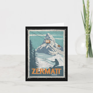 Zermatt Switzerland Winter Skiing Snowboarding Ski カード