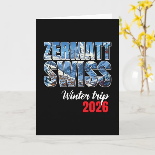 Zermatt Switzerland Winter Trip 2026 Alps Ski Swis カード (黄色い花)