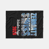 Zermatt Switzerland Winter Trip 2026 Alps Ski Swis フリースブランケット (正面(横))