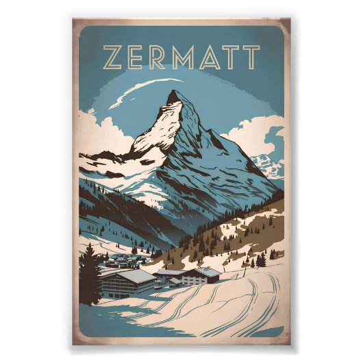 Zermatt vintage フォトプリント            (正面)
