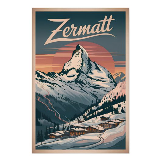 Zermatt vintage ポスター (正面)