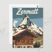 Zermatt vintage ポストカード (正面/裏面)