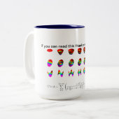 Zernikeのマグは、あなたの数学の教師を感謝していしています ツートーンマグカップ (正面左)
