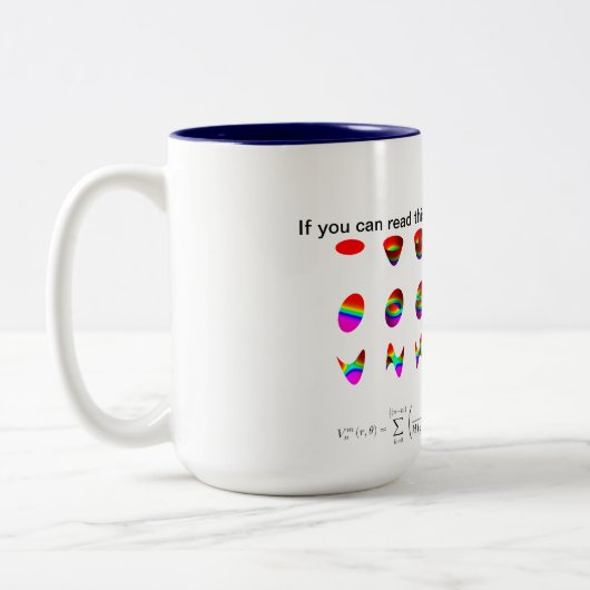 Zernikeのマグは、あなたの数学の教師を感謝していしています ツートーンマグカップ (左)