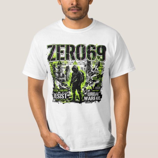 ZERO69 システム障害 – 都市戦争 Tシャツ (正面)