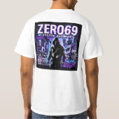 ZERO69 システム障害 – 都市戦争 Tシャツ (裏面)