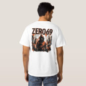 ZERO69 — フードを被ったアウトキャスト Tシャツ (裏面フル)