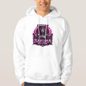 ZERO69 Neon Sakura Reaper Cyberpunk Warrior パーカ (正面)