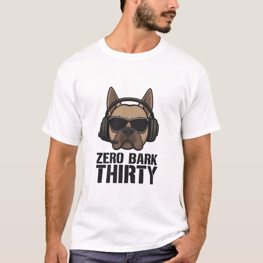 Zero Bark Thirty Dog Parody Art Tシャツ (正面)
